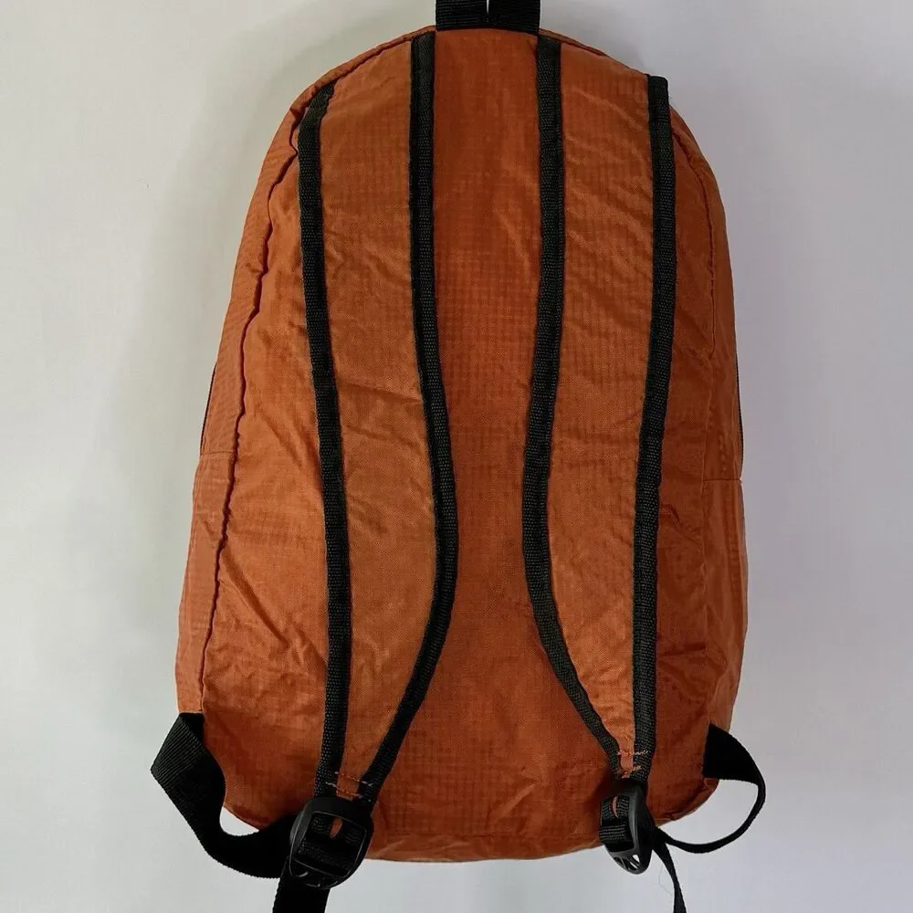 Harley-Davidson w/Bar & Shield Logo Orange Nylon Adjustable Backpack Daypack NEW - Picture 2 of 12